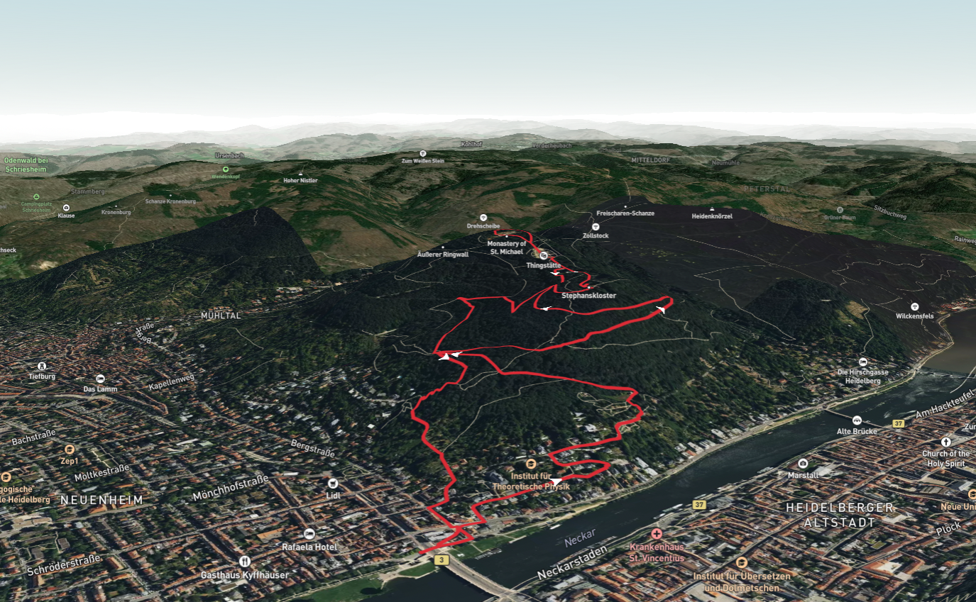 Michelsberg, Fuchsrondell and Heiligenberg via Camino Incluso