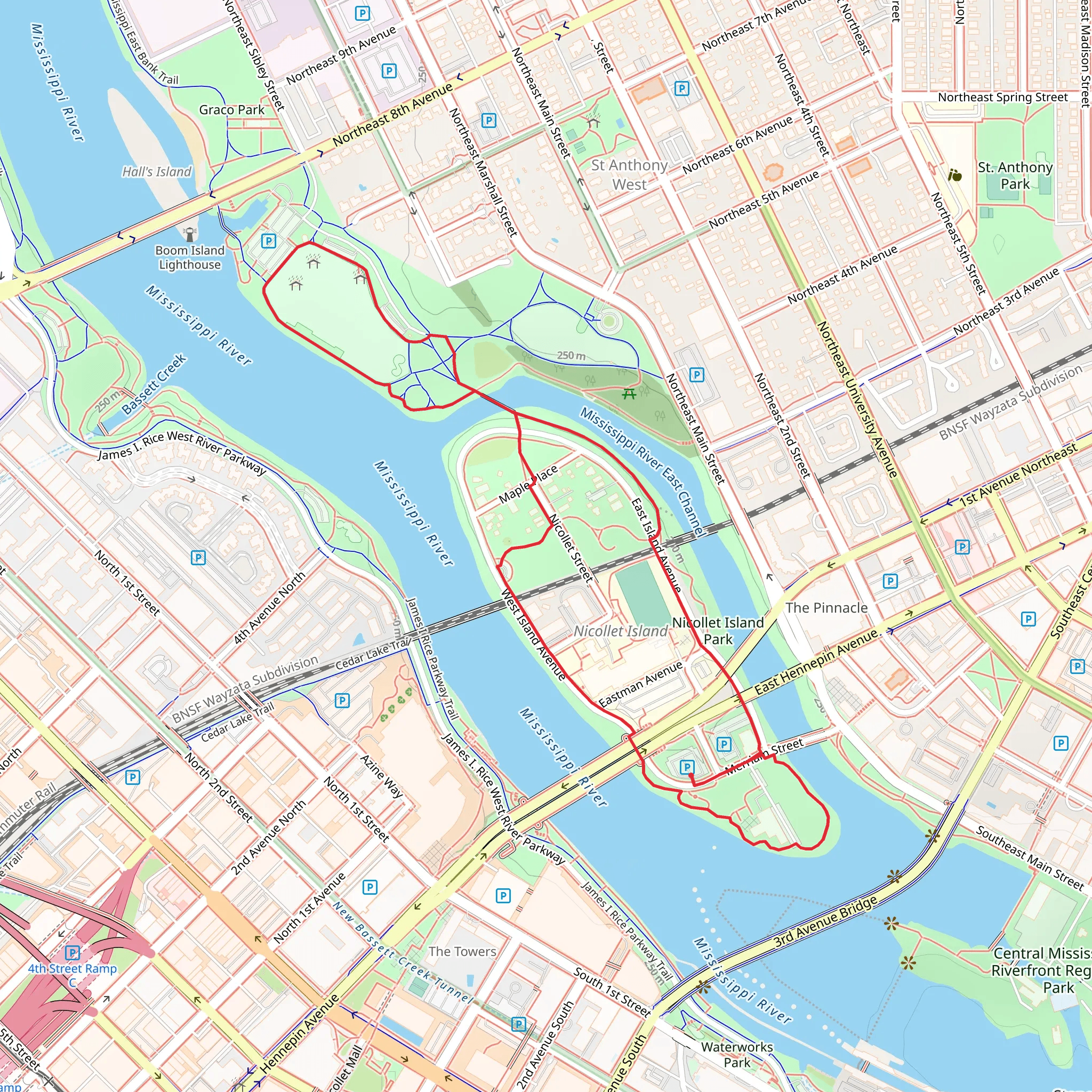 Boom Island Loop mobile static map