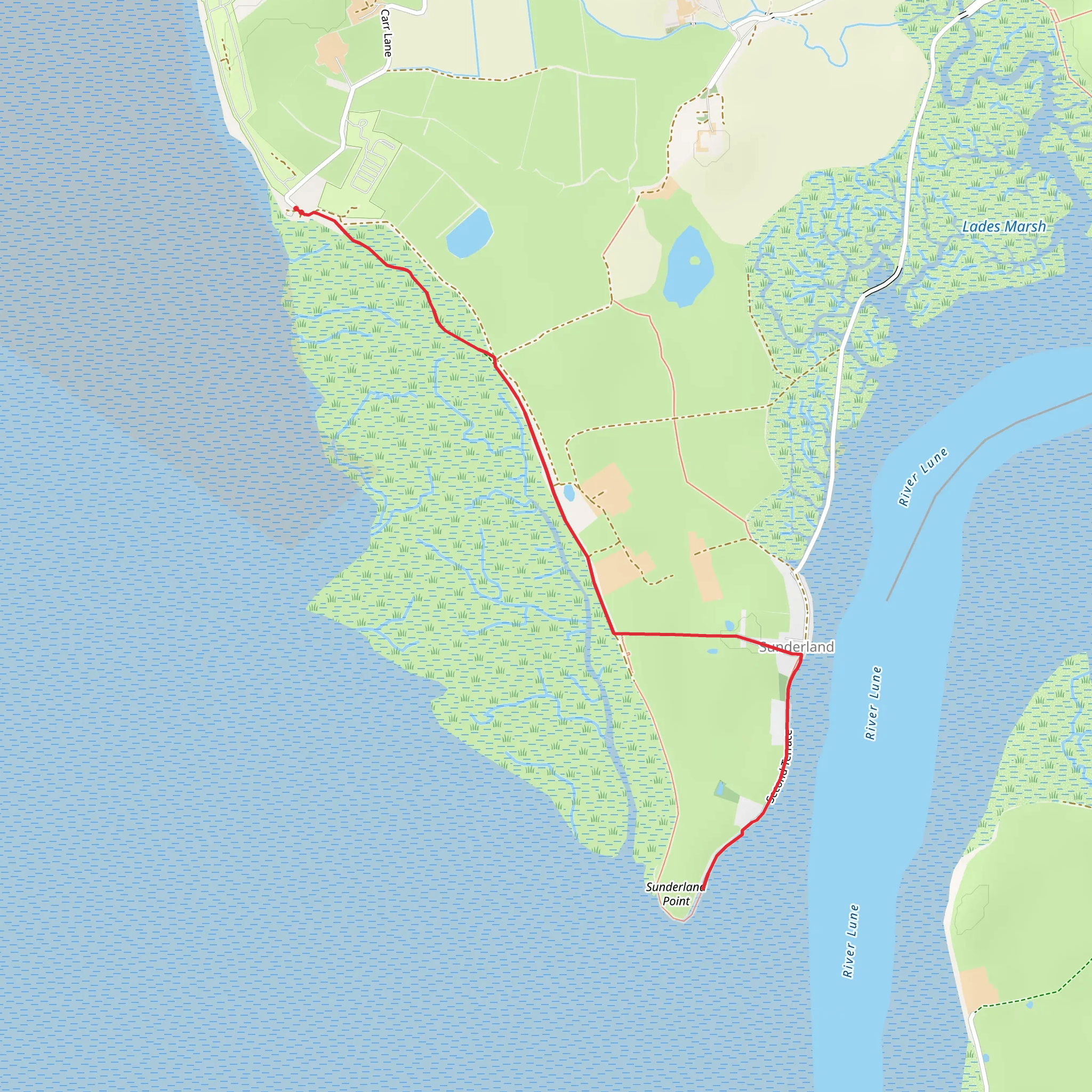 Sunderland Point mobile static map