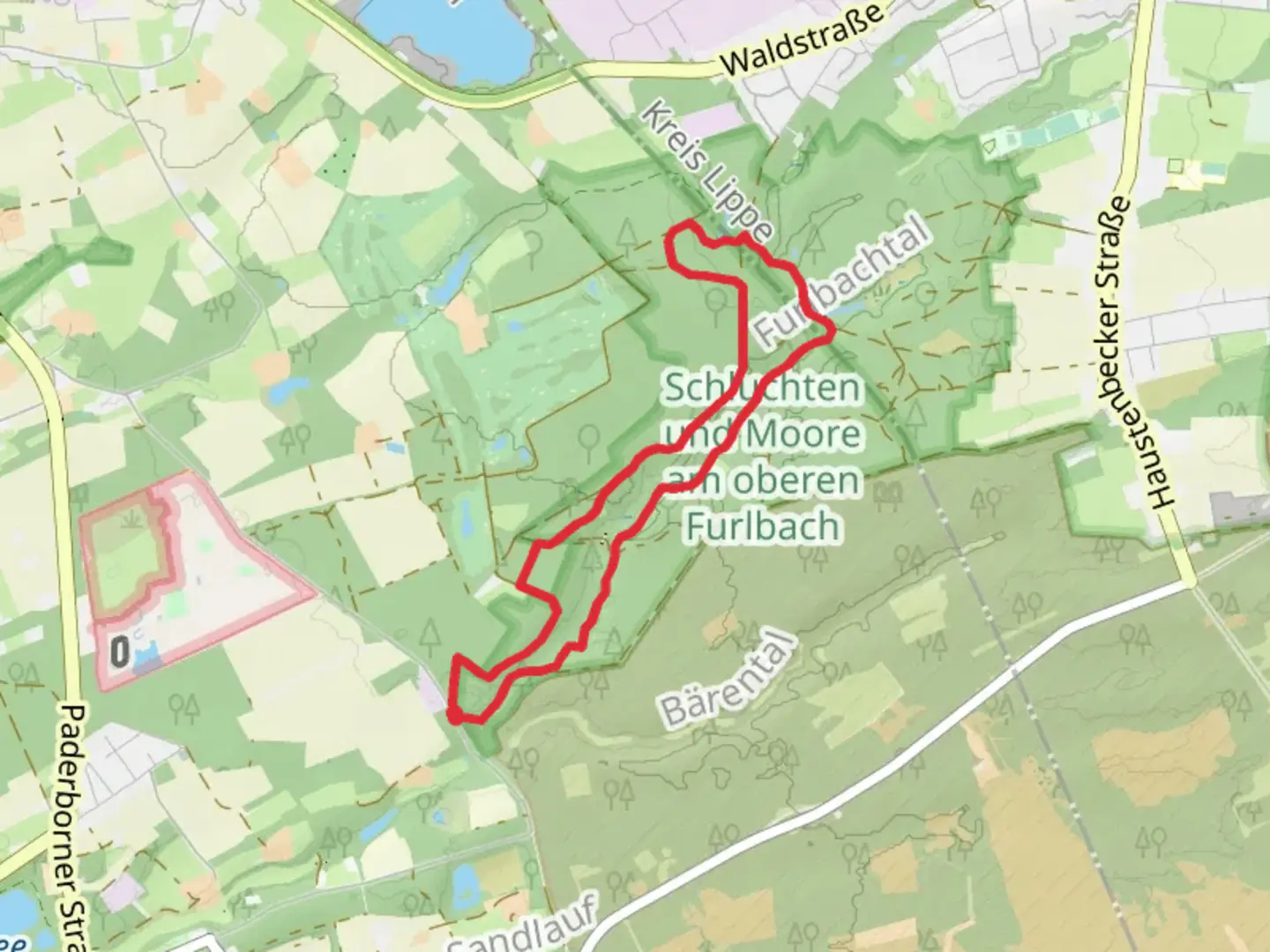 An image depicting the trail Schluchten und Moore am oberen Furlbach Loop via Romantisches Furlbachtal and its surrounding area.