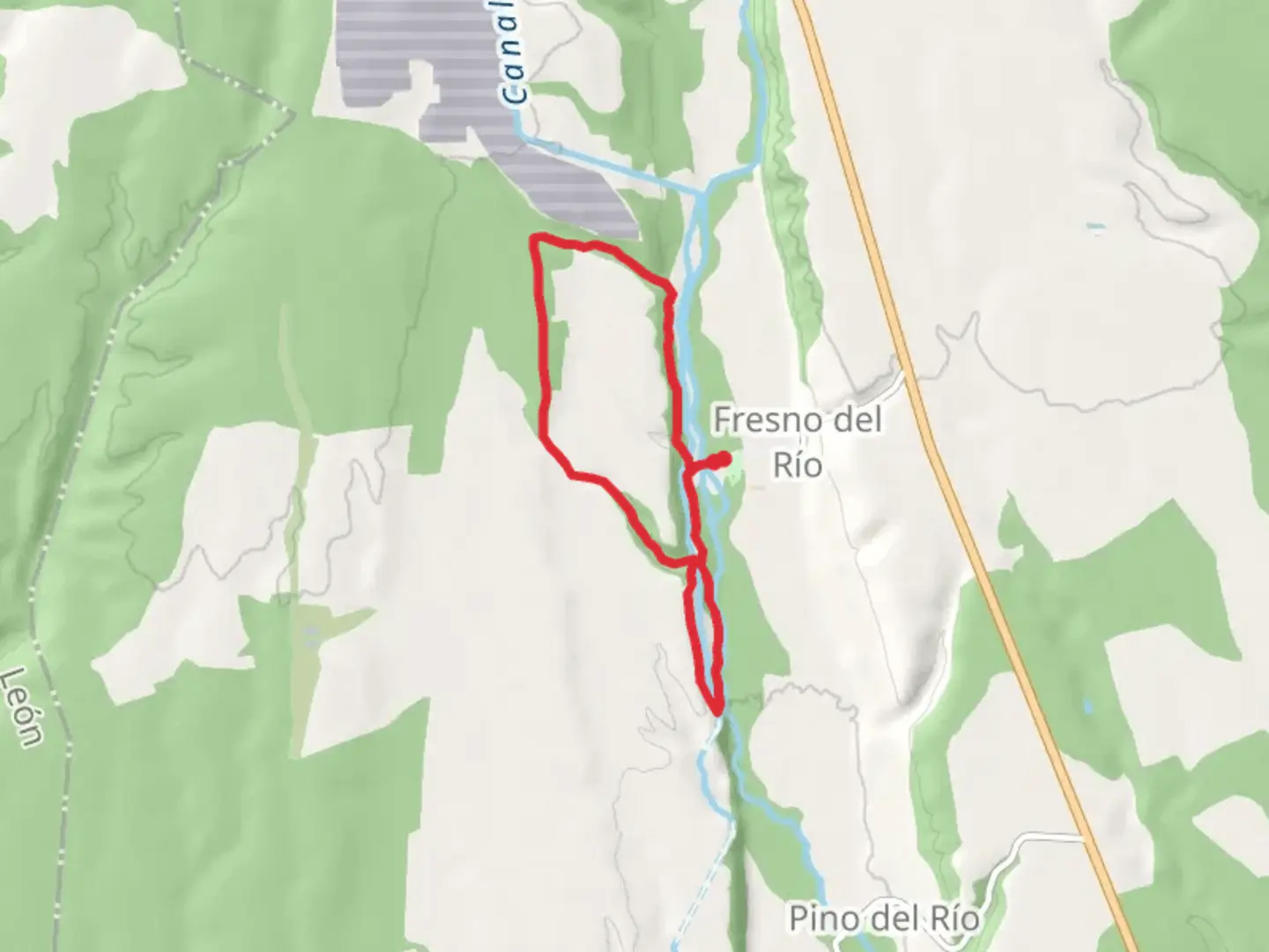 An image depicting the trail Valdelobos Path PR P 14 and its surrounding area.