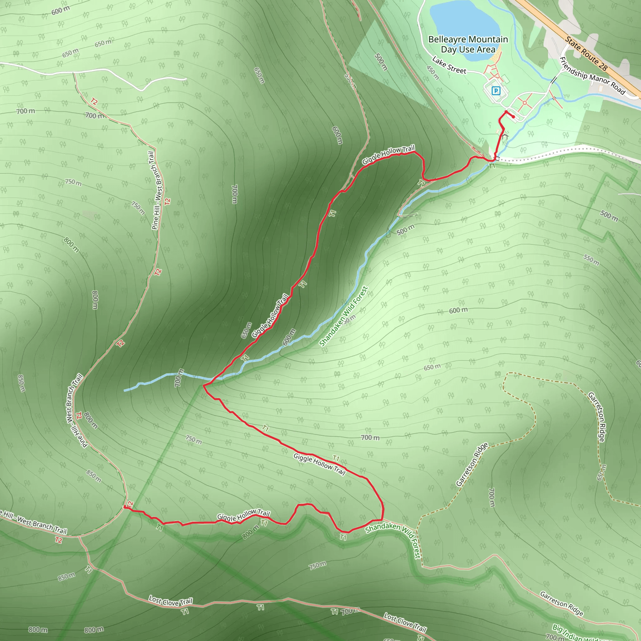Giggle Hollow Trail - Blue mobile static map