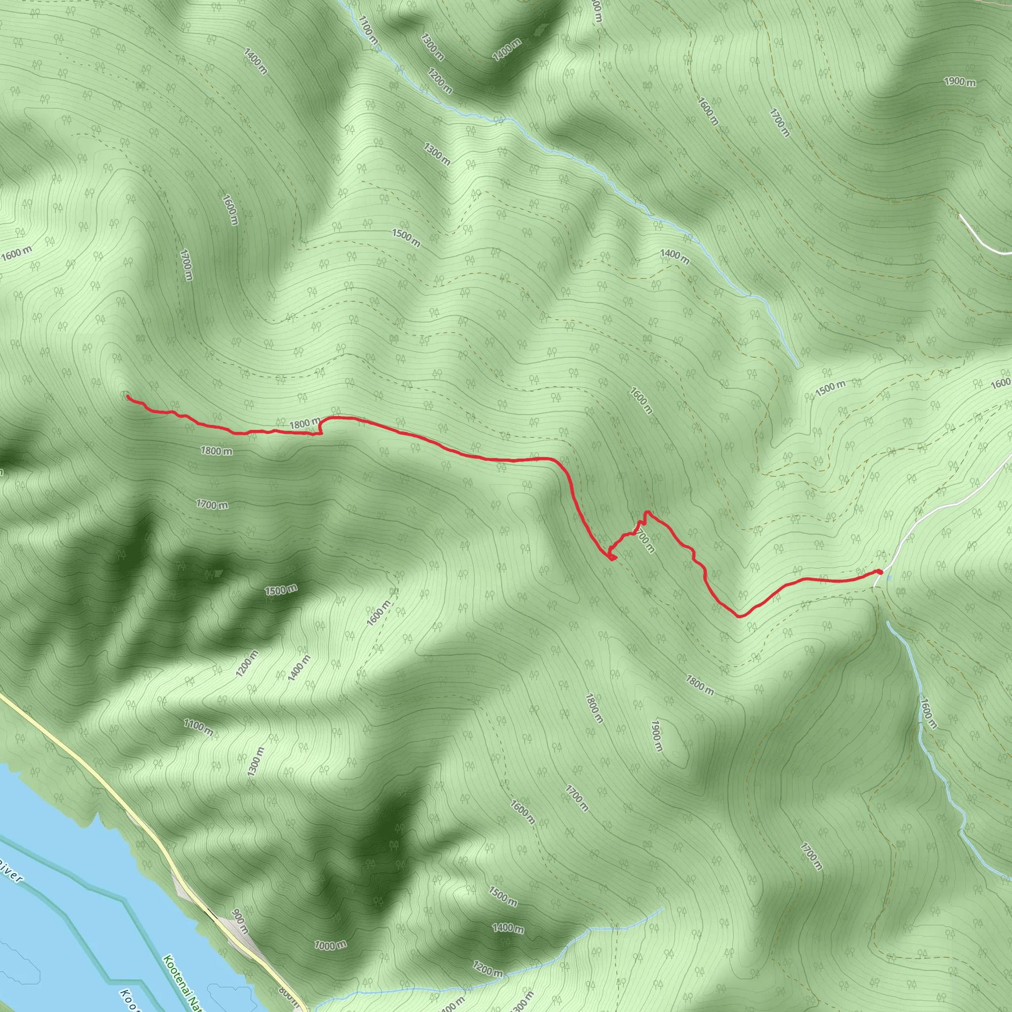 Warex Peak Trail mobile static map