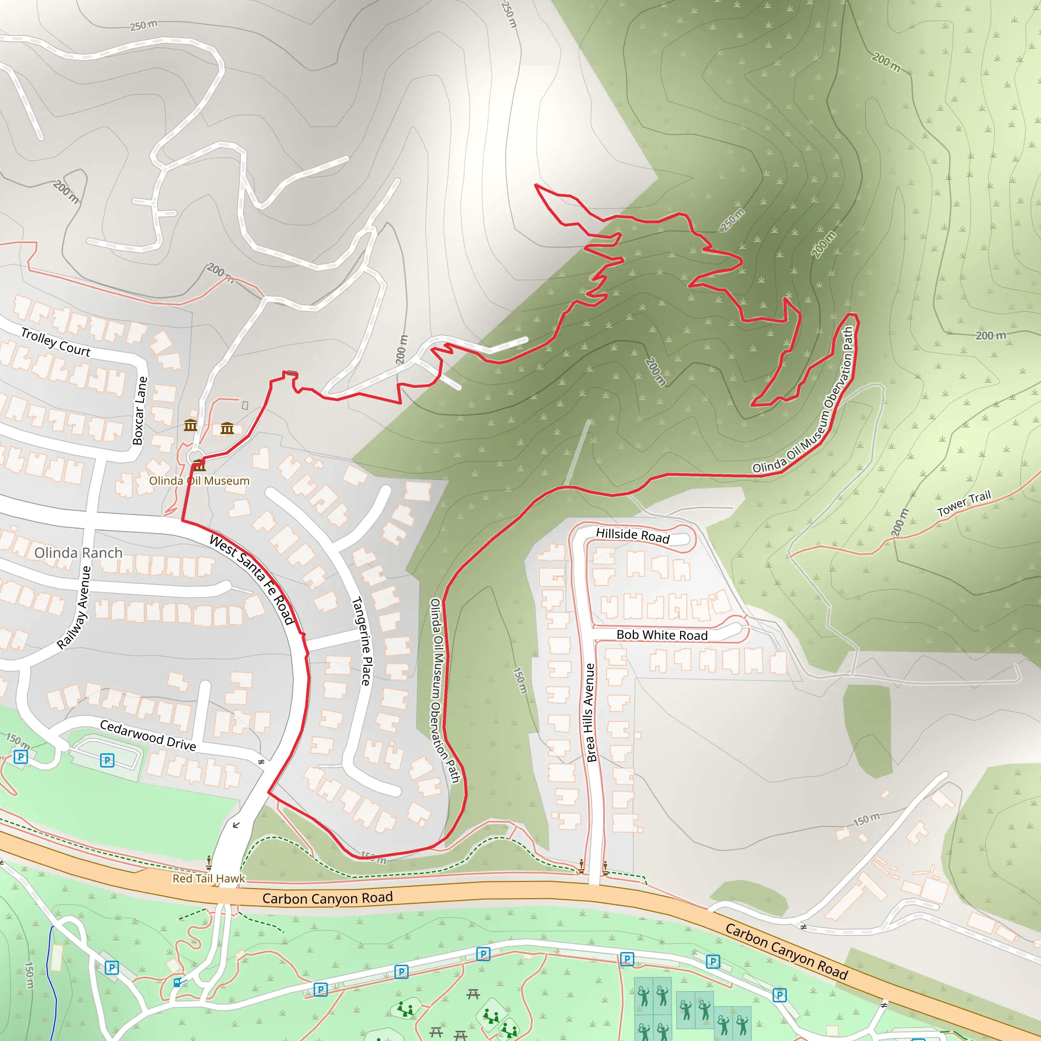 Olinda Oil Museum Obervation Path Loop mobile static map