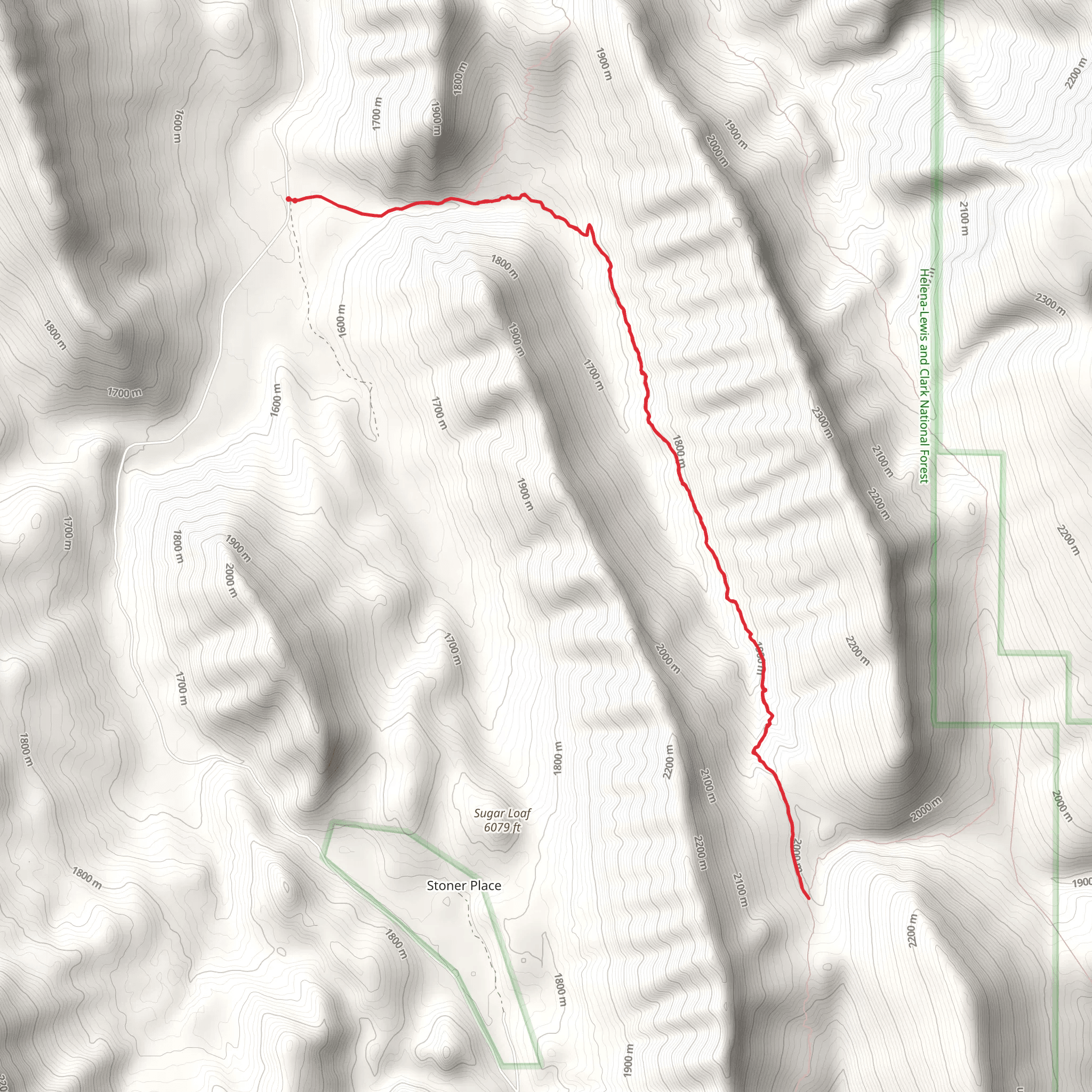 Cut Reef Creek Trail mobile static map