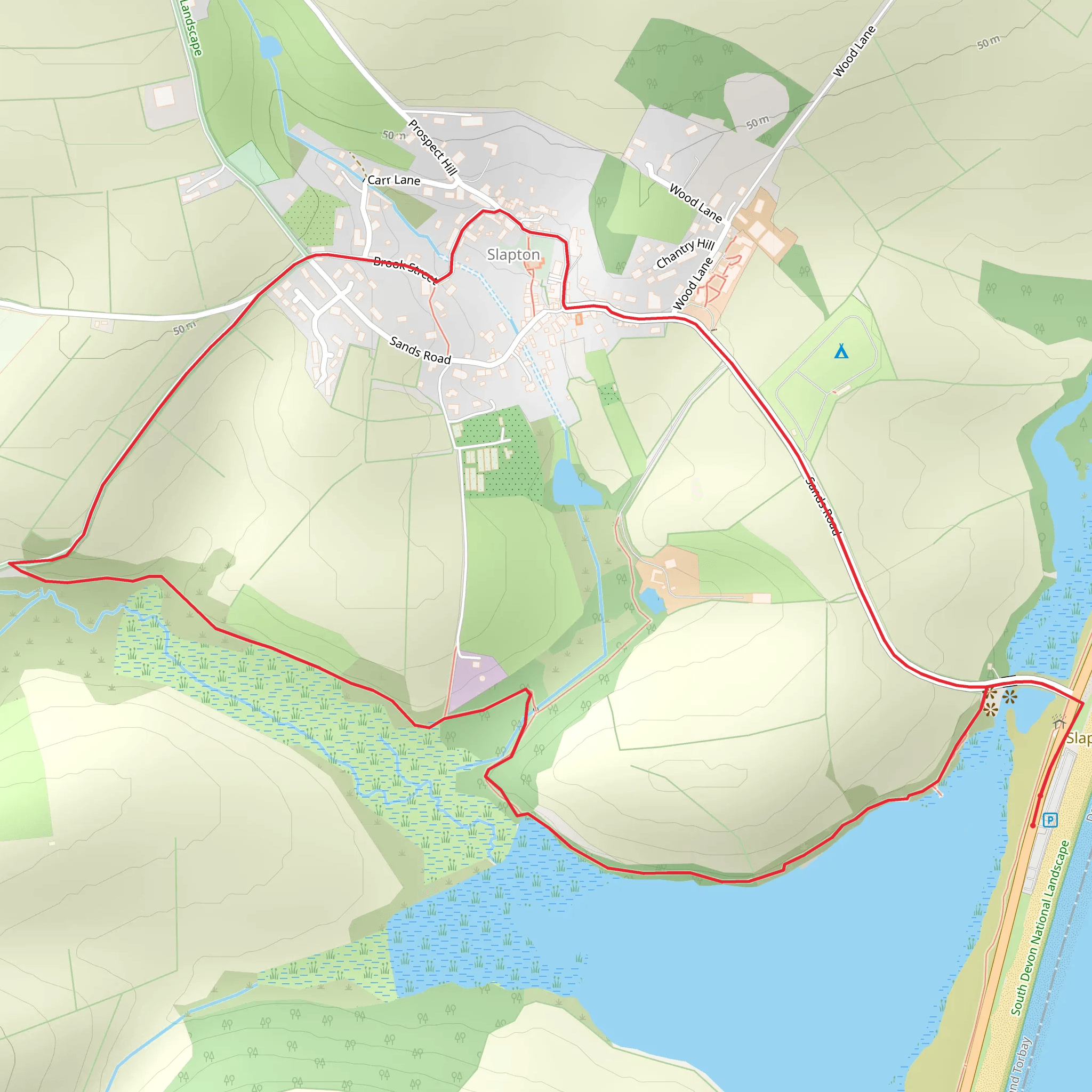 Slapton Walk mobile static map