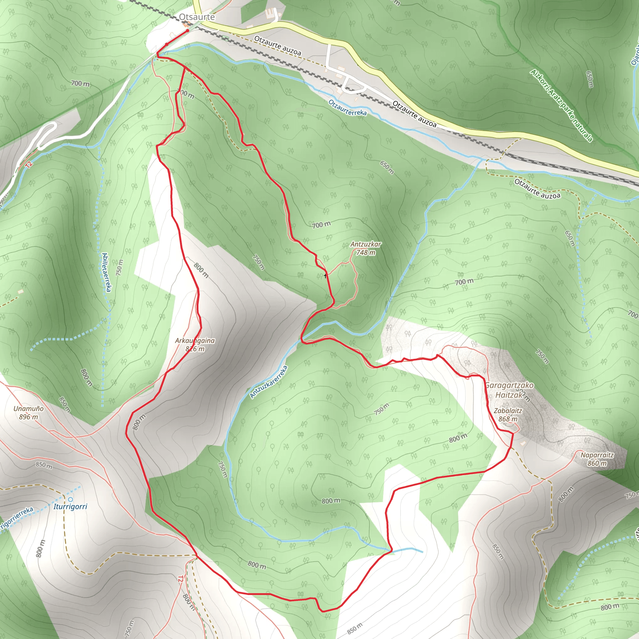 Path of the Shepherds of Otsuarte SL GI 3004 mobile static map