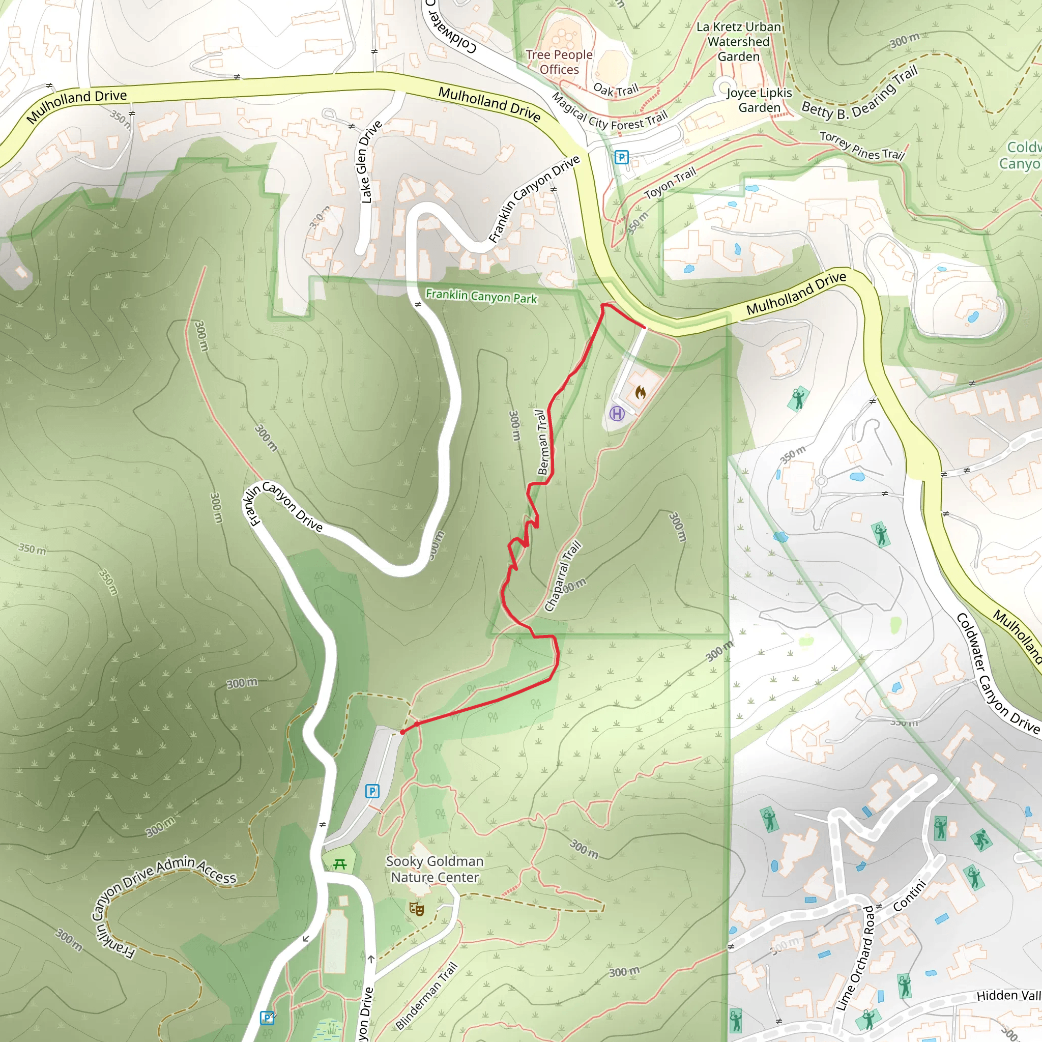 Berman Trail mobile static map