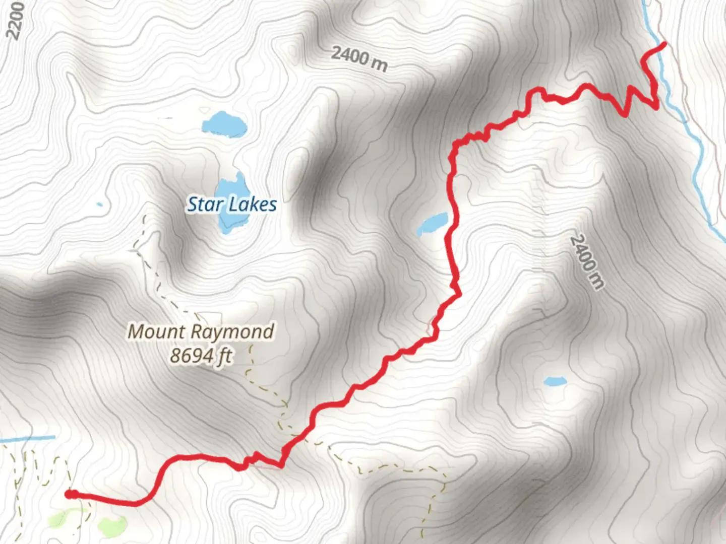 An image depicting the trail Dutchman Lake Trail and its surrounding area.