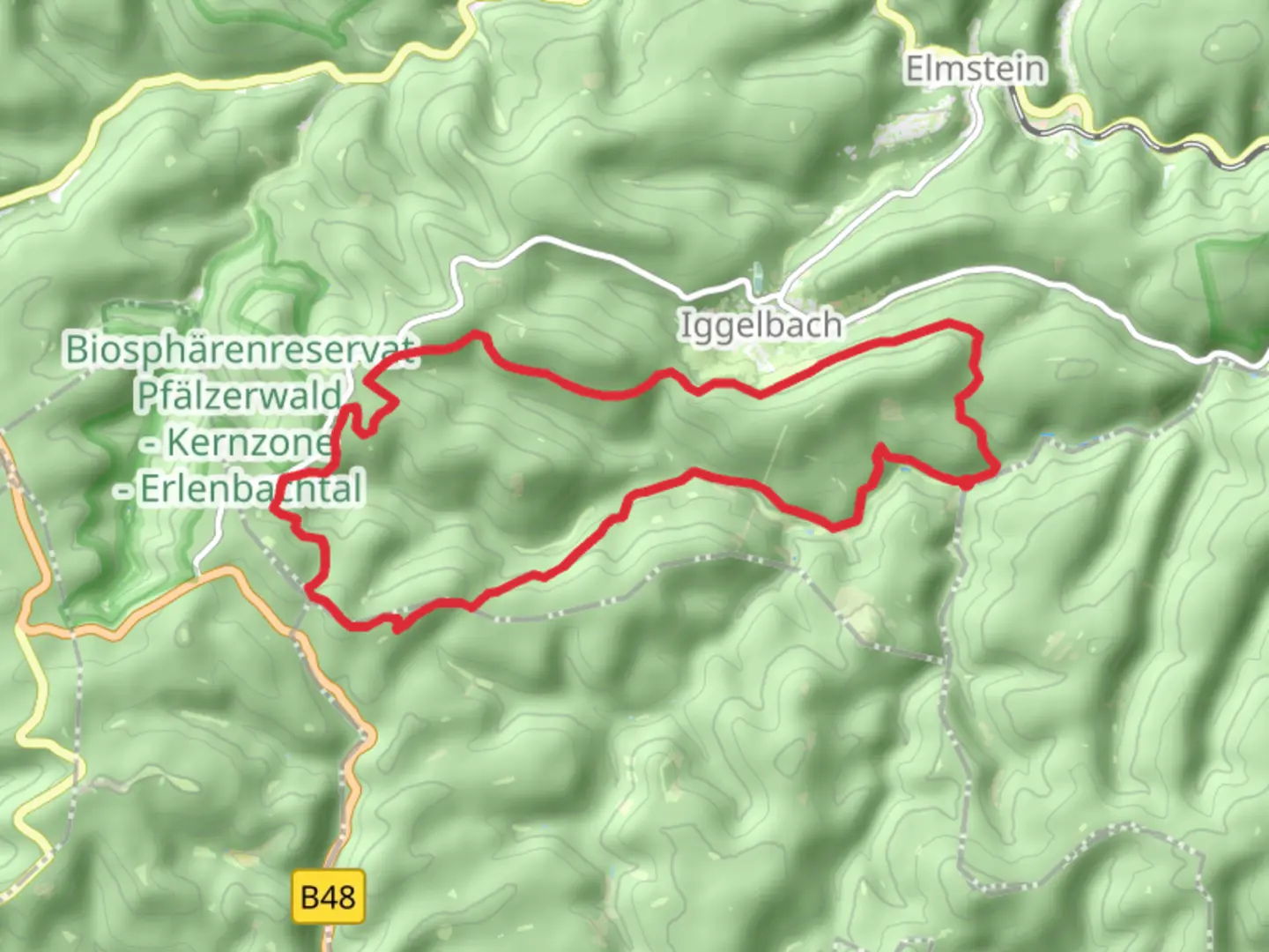 An image depicting the trail Hornesselwiese Loop and its surrounding area.