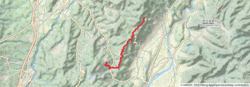 The Shin’etsu Trail stage 2 Map