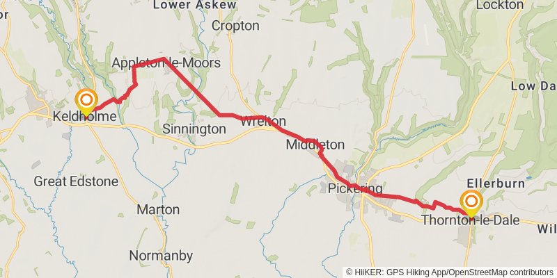Vale of Pickering Loop from Kirkham Priory stage 5 Map