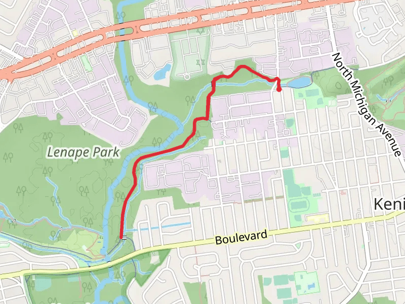 Walk along Rahway River from BlackBrook Park