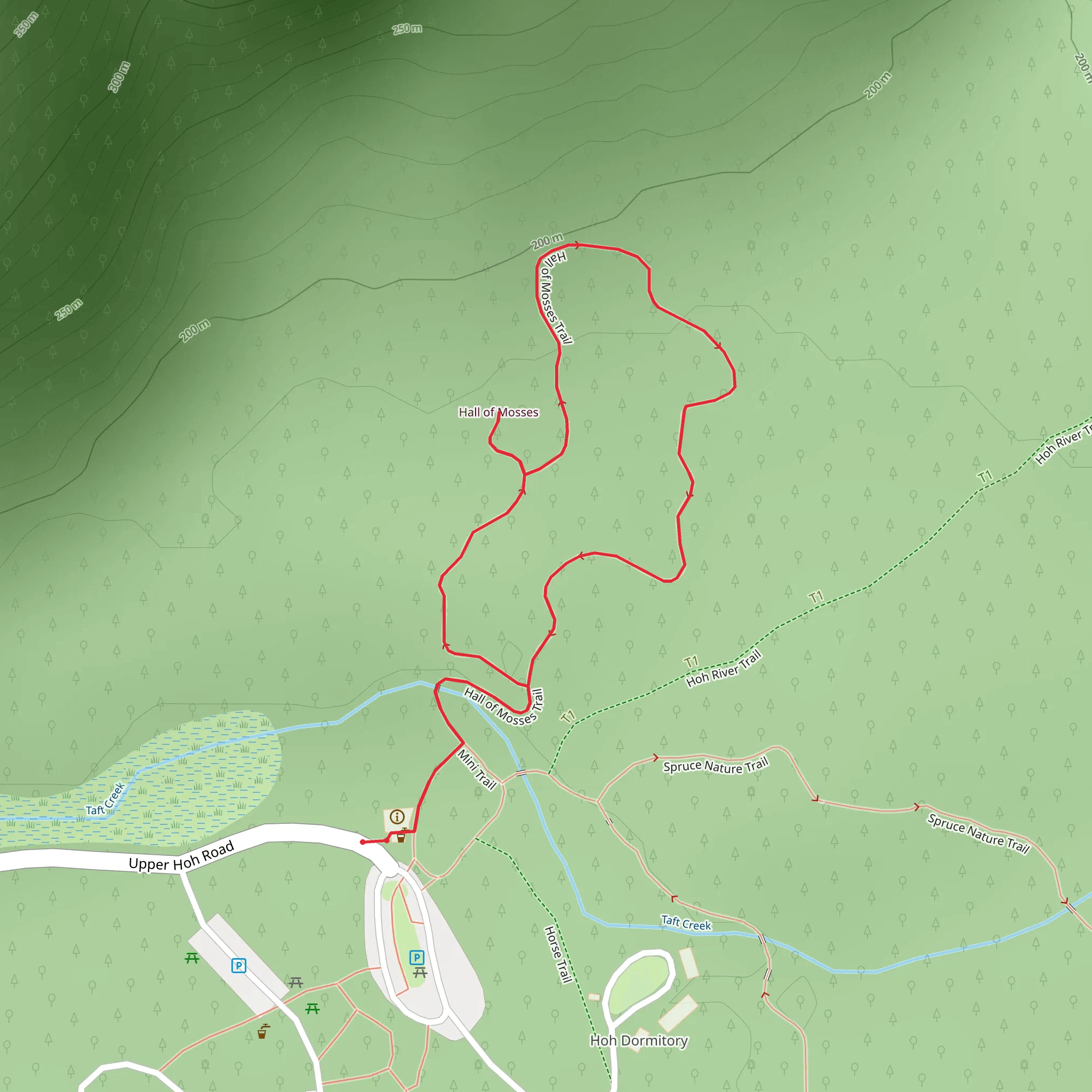 Hall of Mosses Trail mobile static map