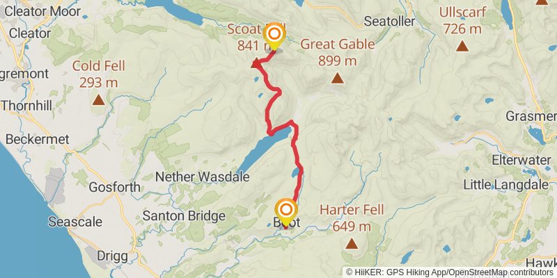 Staveley to Ambleside Walk stage 7 Map