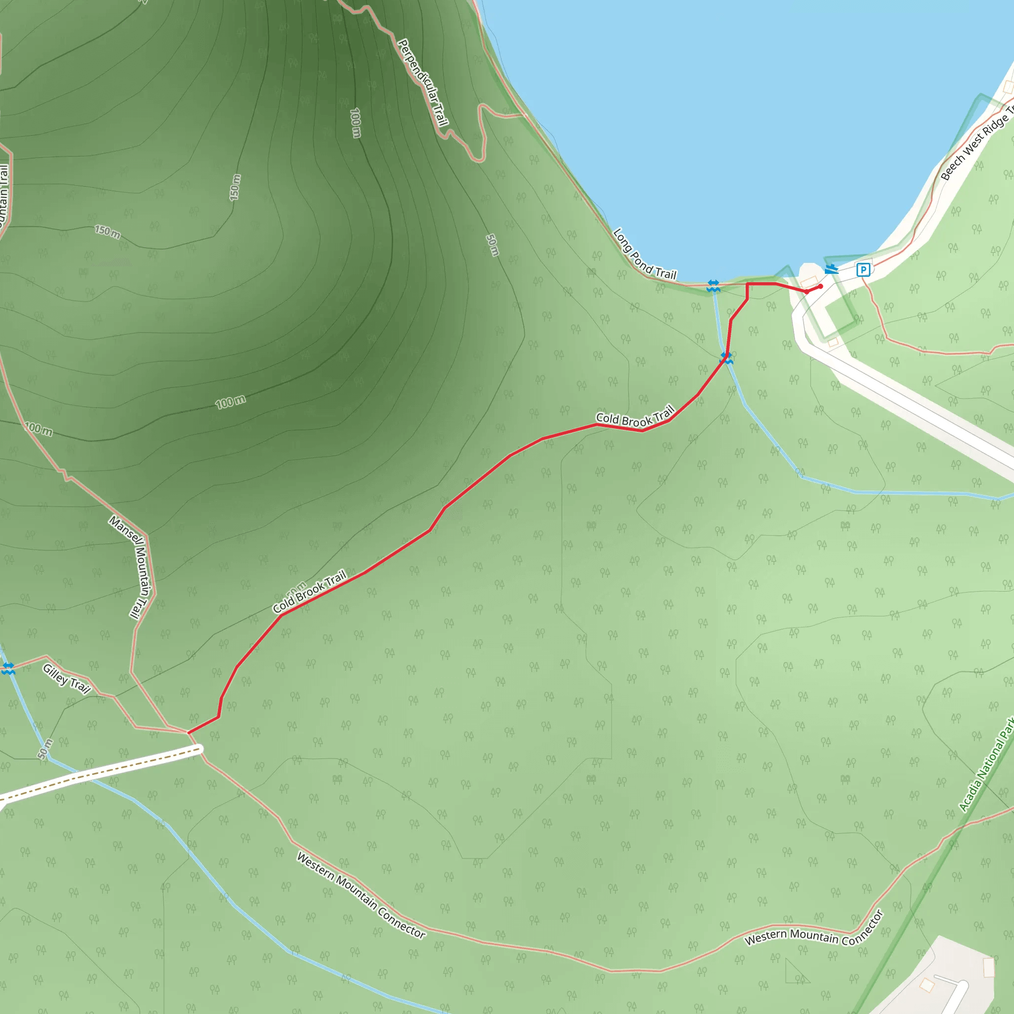 Cold Brook Trail mobile static map