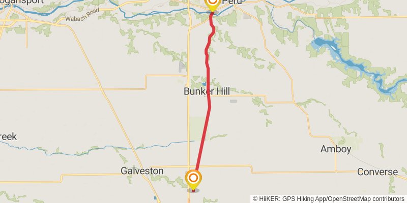 American Discovery Trail North Route - Indiana stage 9 Map