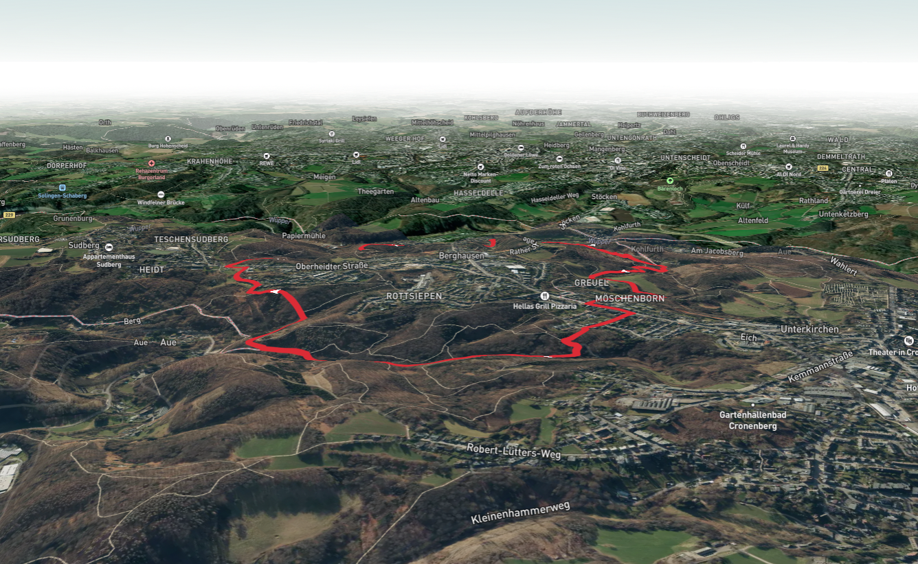 Ehem Freibad via Wuppertaler Rundweg