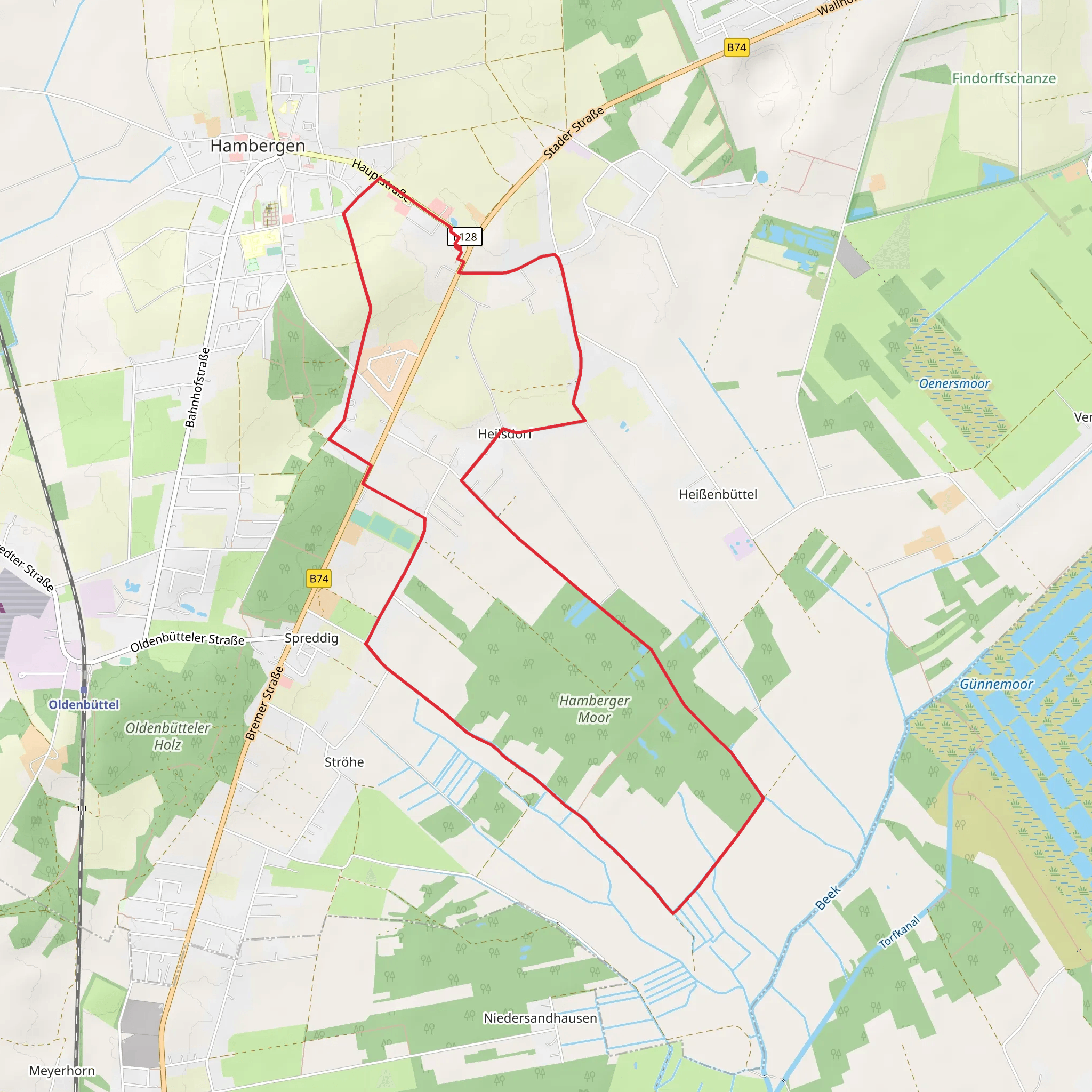 Hamberger Moor Loop mobile static map