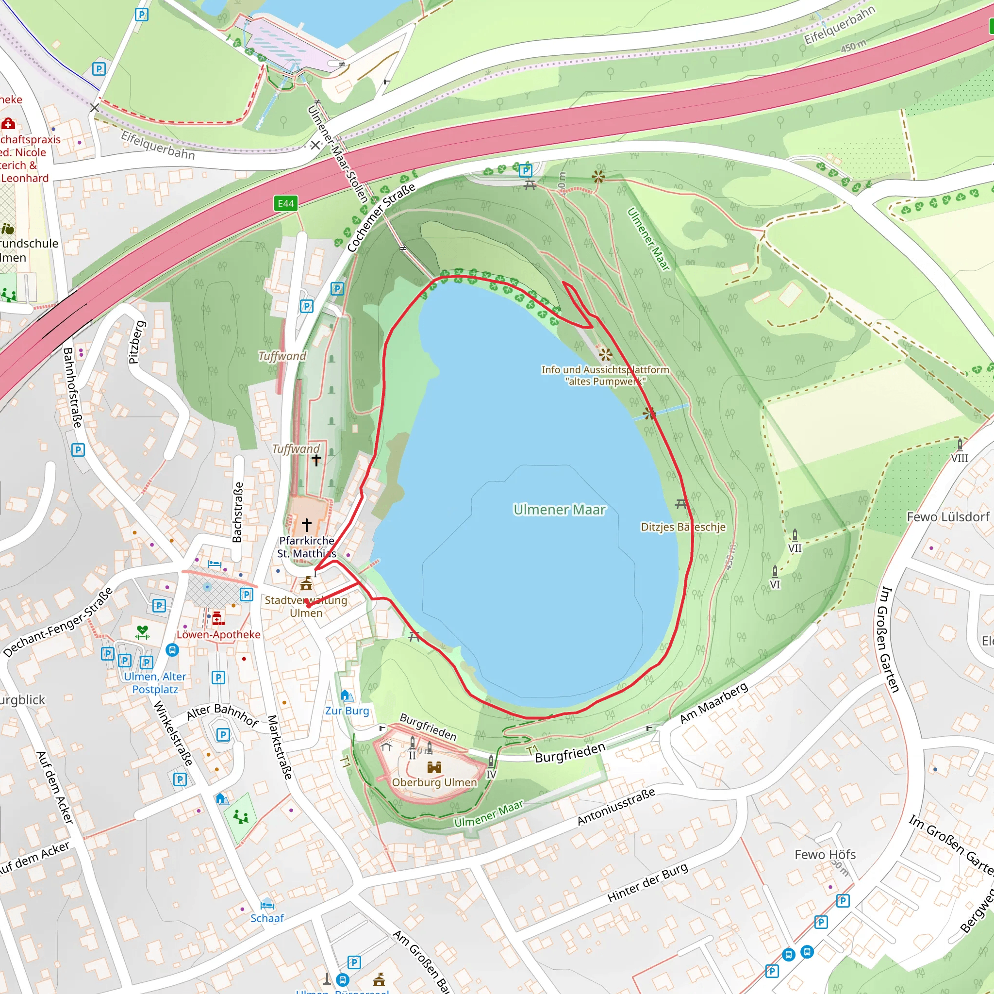 Ulmener Maar Loop mobile static map