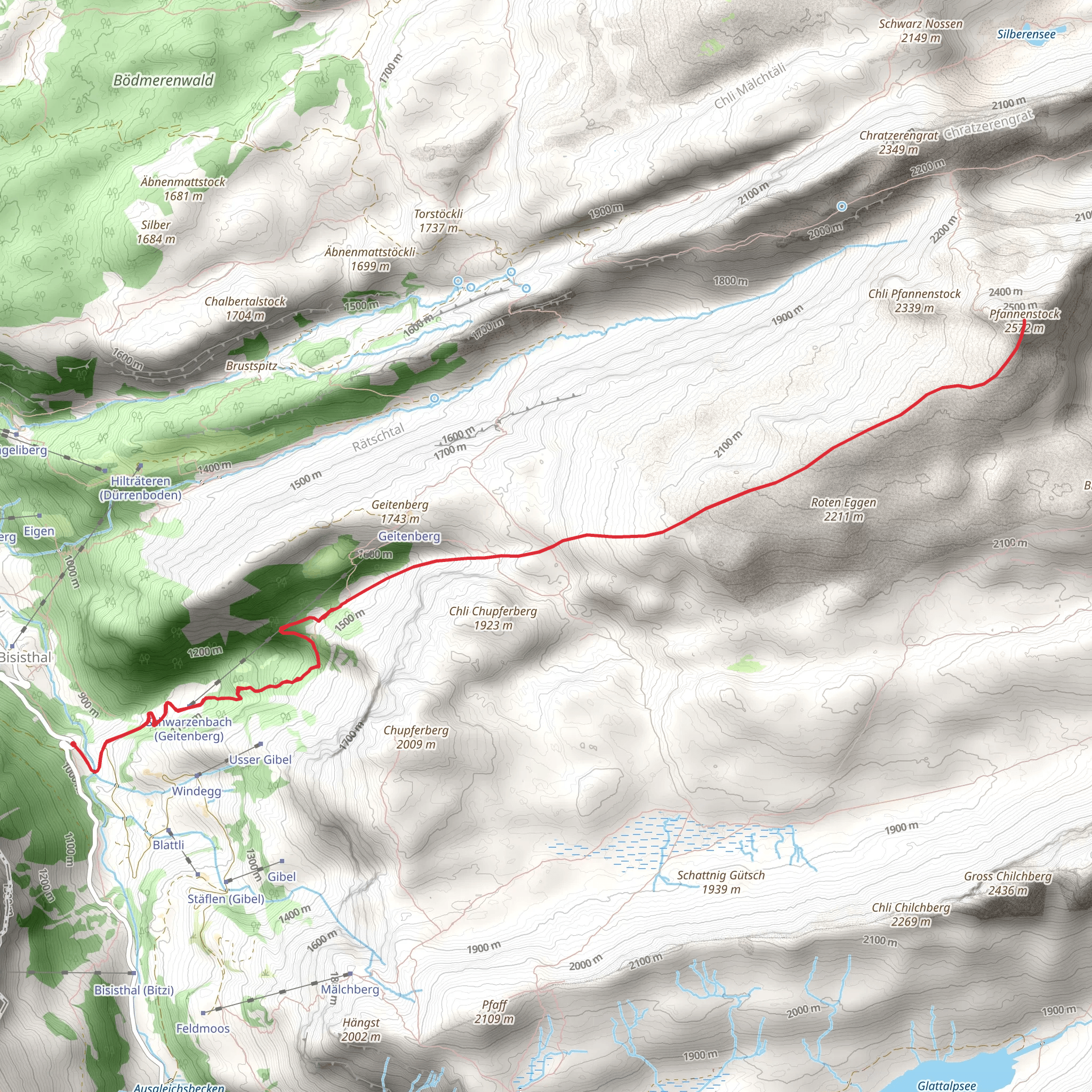 Muotathal - Pfannenstock mobile static map