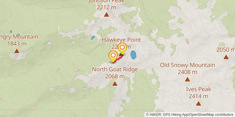 Goat Rocks Circuit spur 1 Map