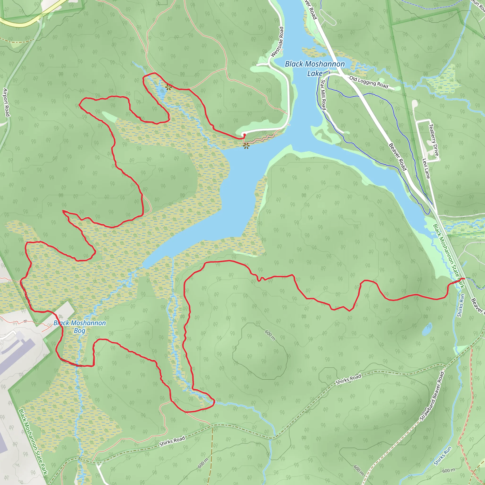 Moss-Hanne Trail mobile static map