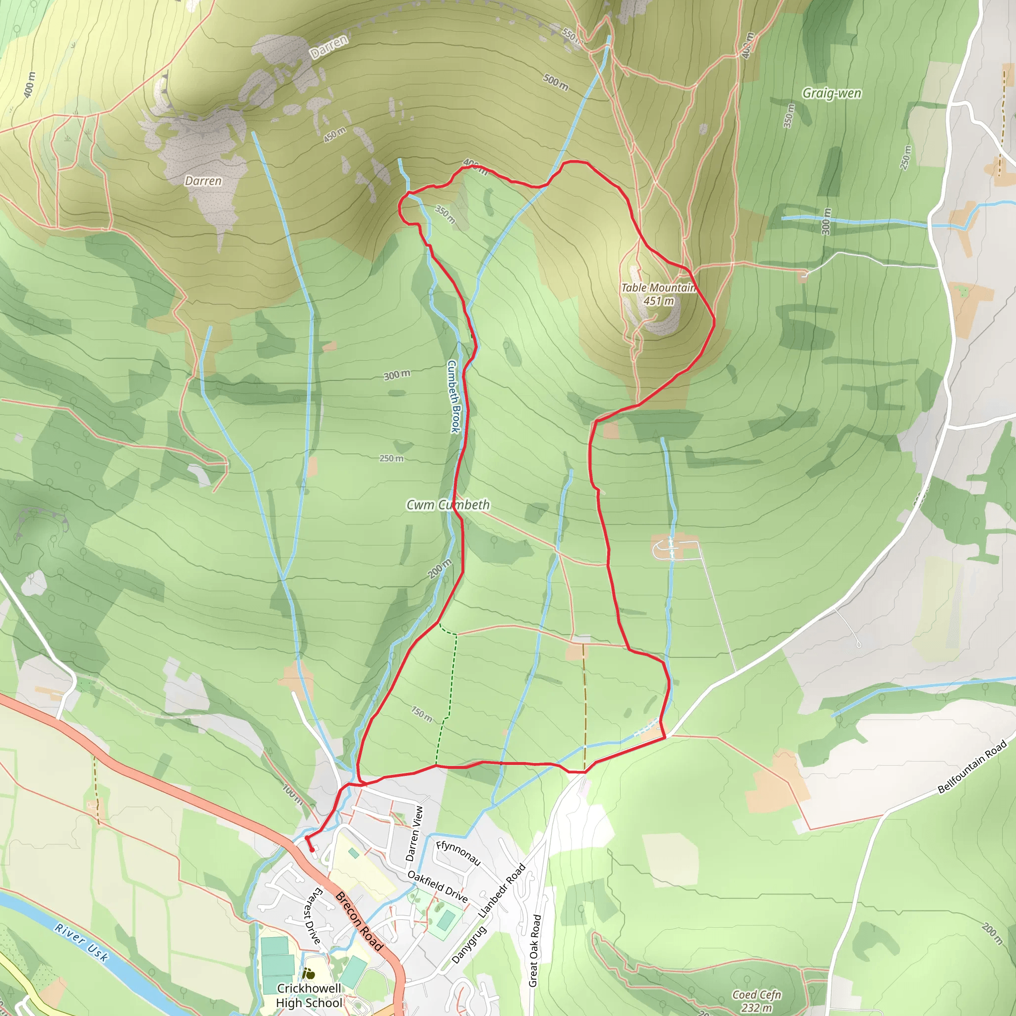 Table Mountain Loop mobile static map