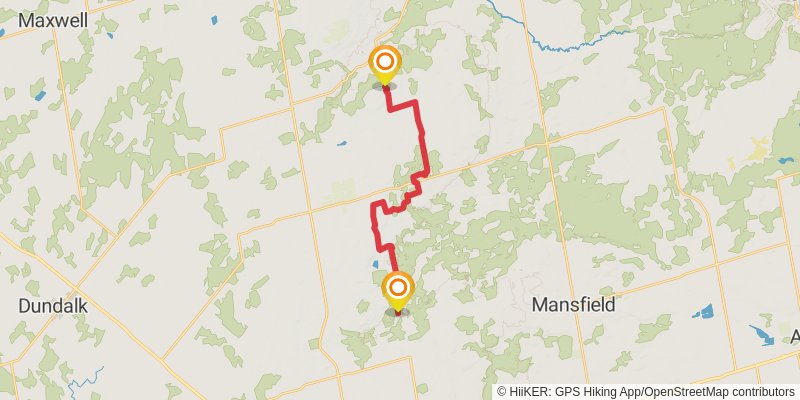 The Bruce Trail stage 20 Map