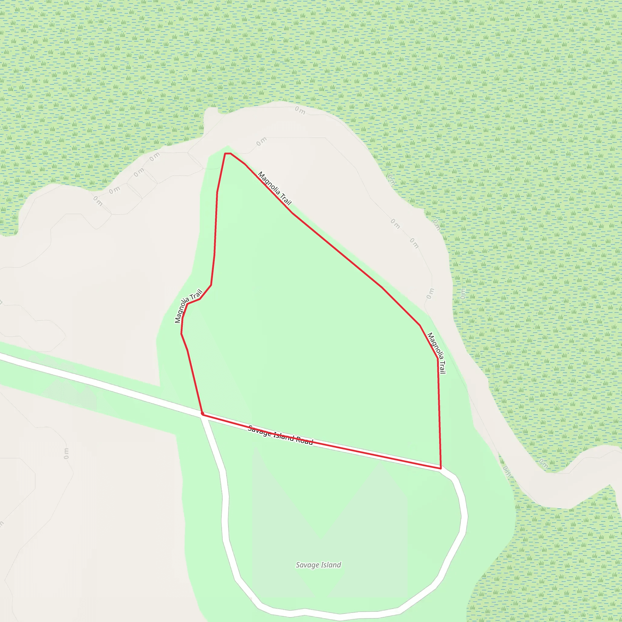 Magnolia Loop Trail mobile static map