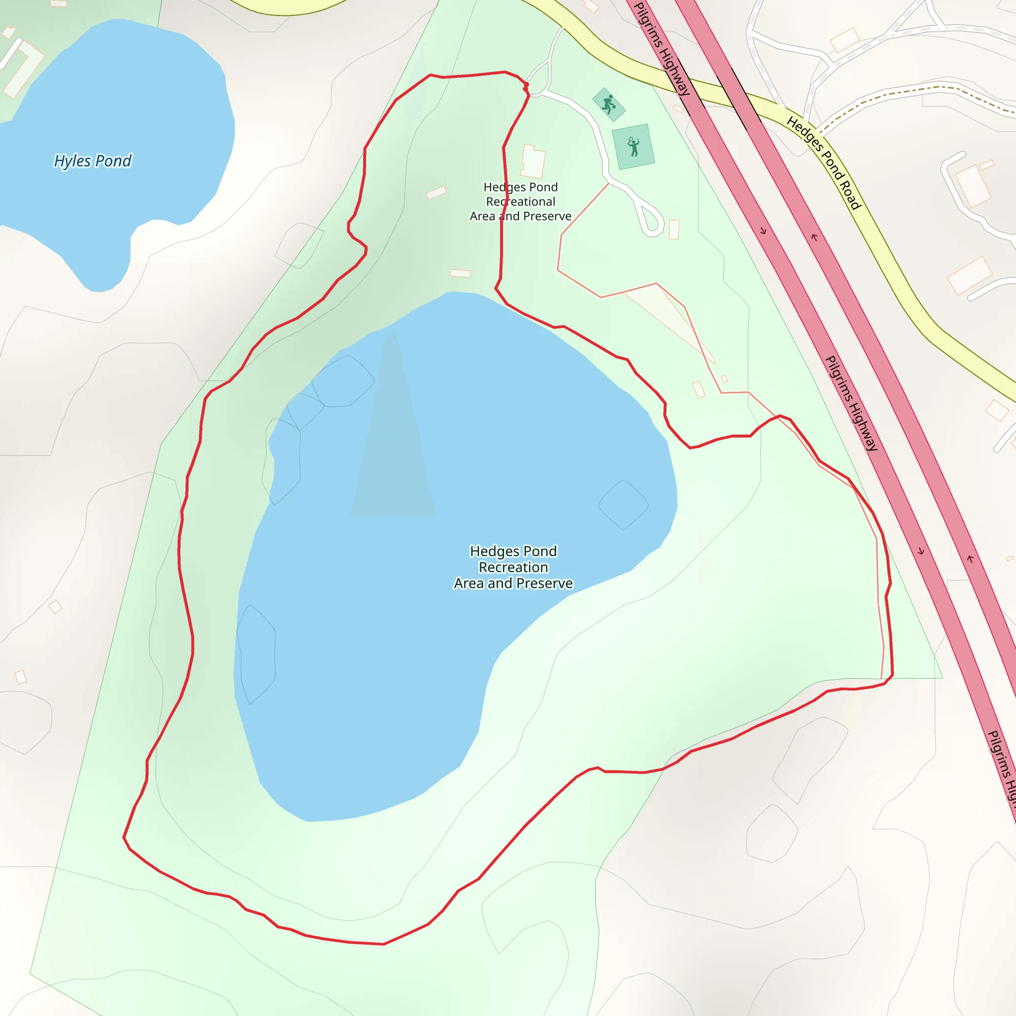 Hedges Pond Loop mobile static map