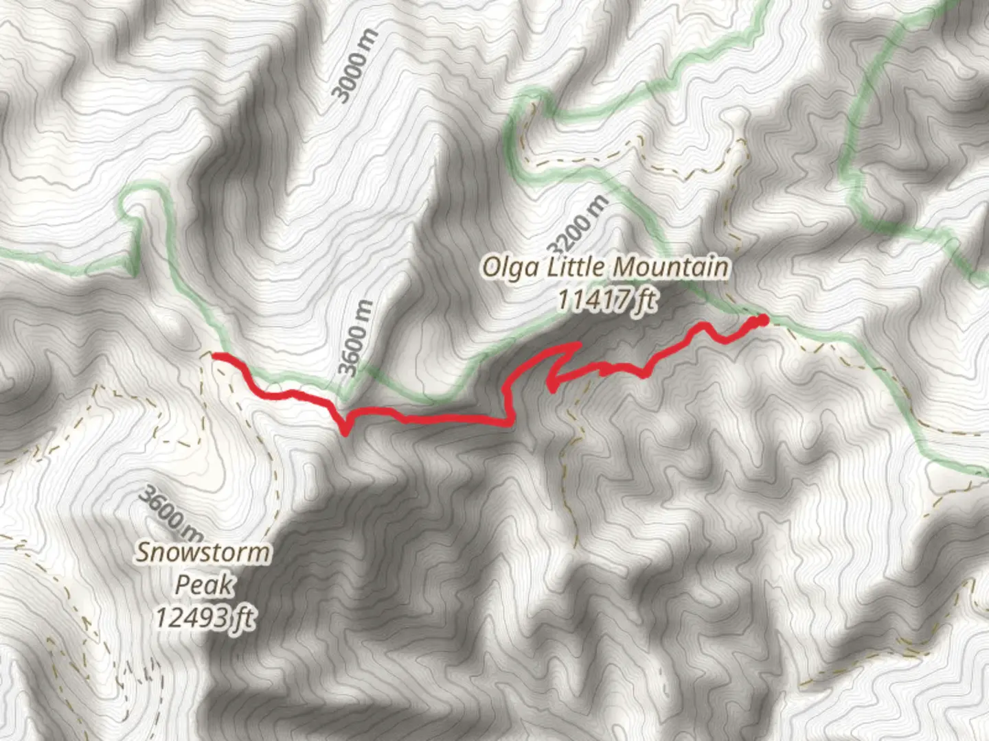 An image depicting the trail Sliderock - Co Trail and Kennebec Pass and its surrounding area.