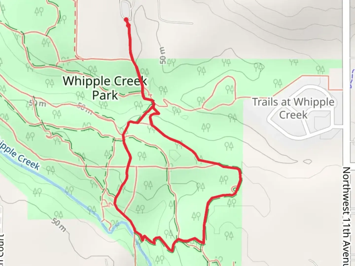 An image depicting the trail Stone Mill and South Ridge Loop and its surrounding area.