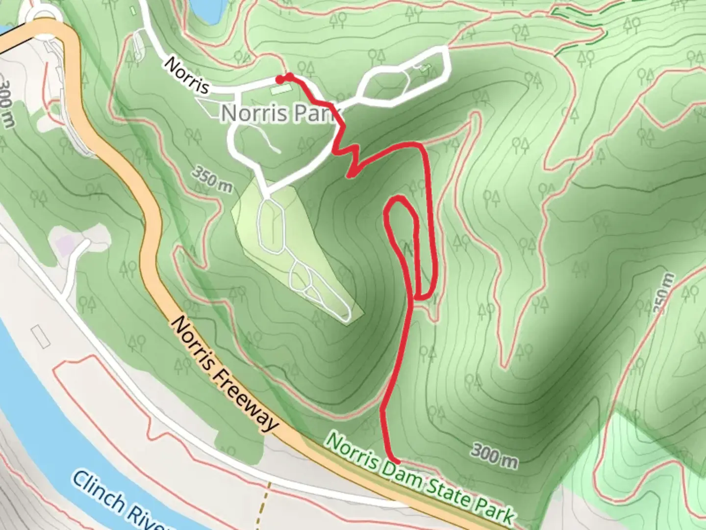An image depicting the trail Camp Sam Trail and its surrounding area.