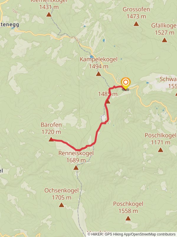 Bärenofen Trail mobile static map