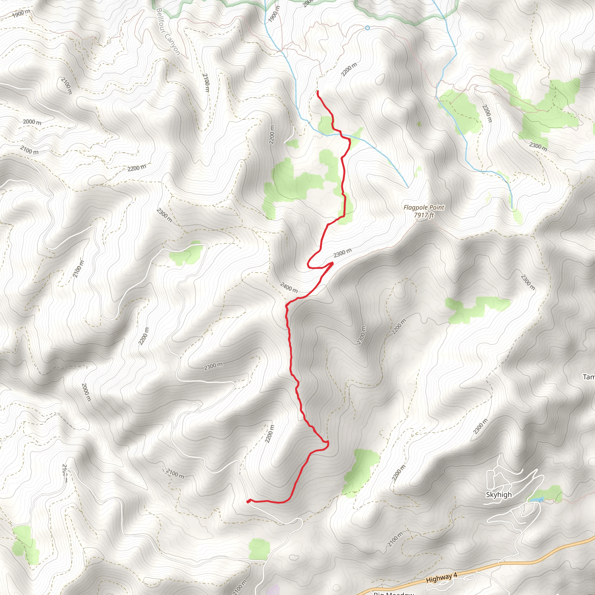 Mattley Ridge via Forest Route 7N12 mobile static map
