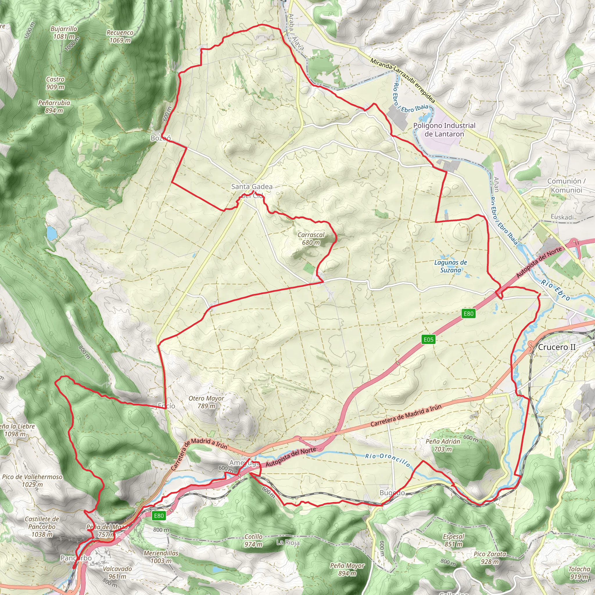 GR 291 Agua y Roca - del Ebro a los Obarenes mobile static map