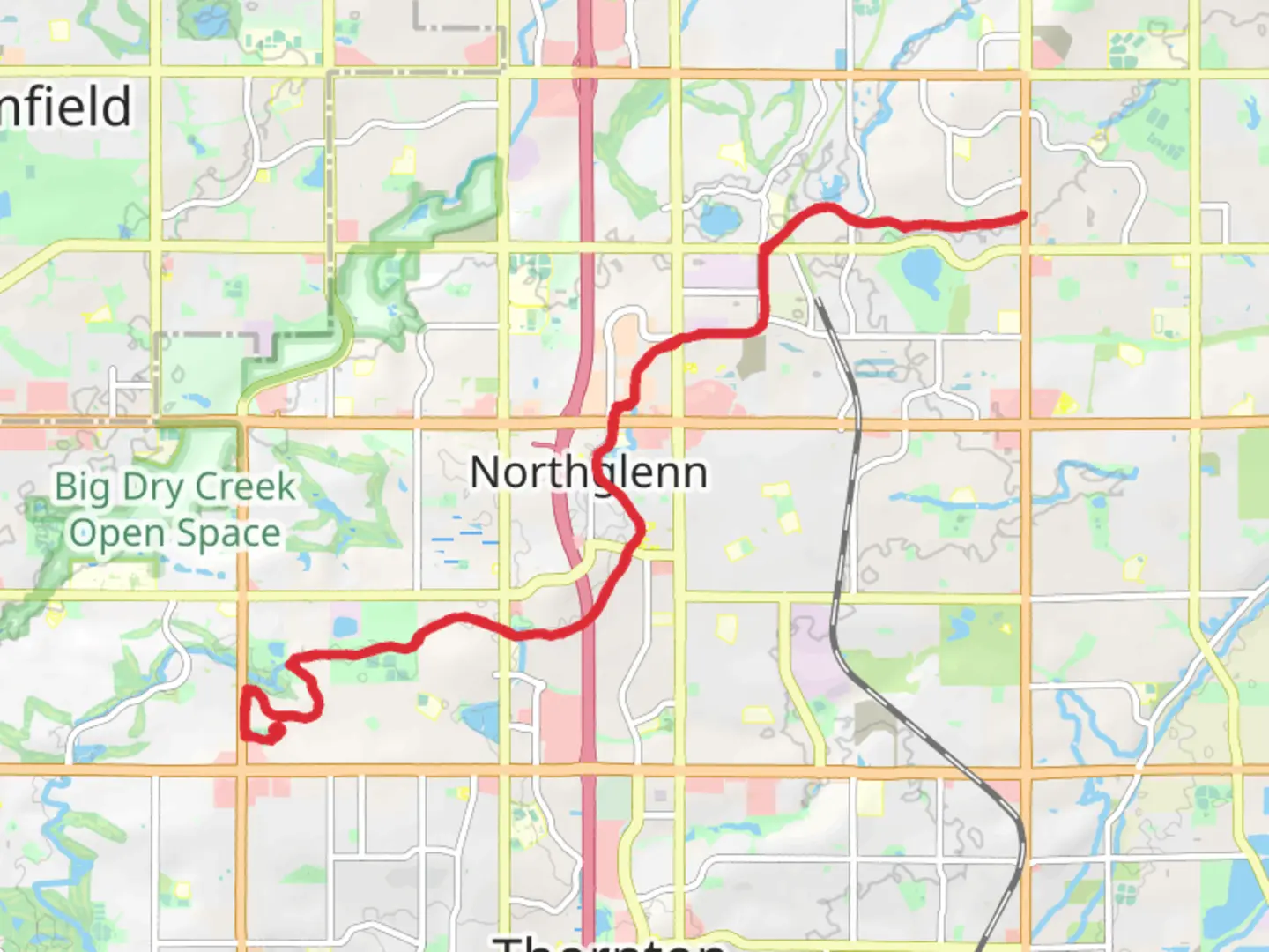 An image depicting the trail Farmers Highline Canal Trail and Lee Lateral Ditch Trail and its surrounding area.