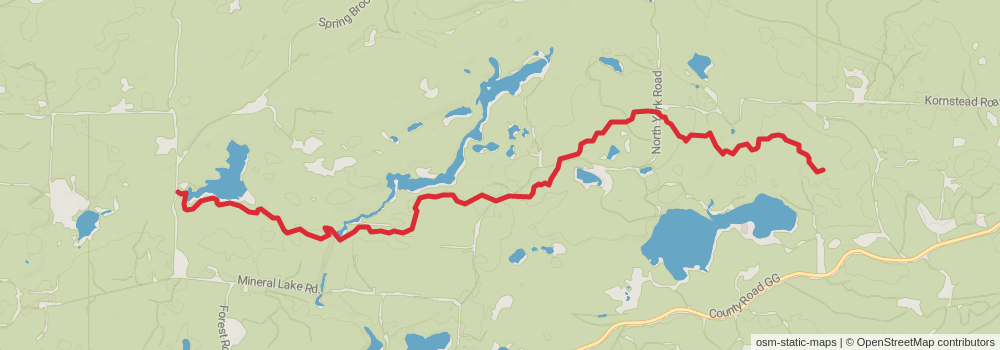 American Perimeter Trail - North Country Primary stage 126 Map