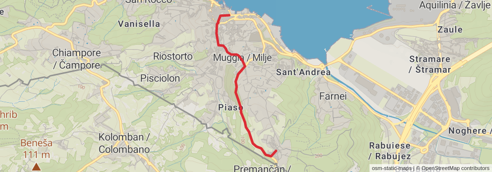 Alpe Adria Walk stage 43 Map