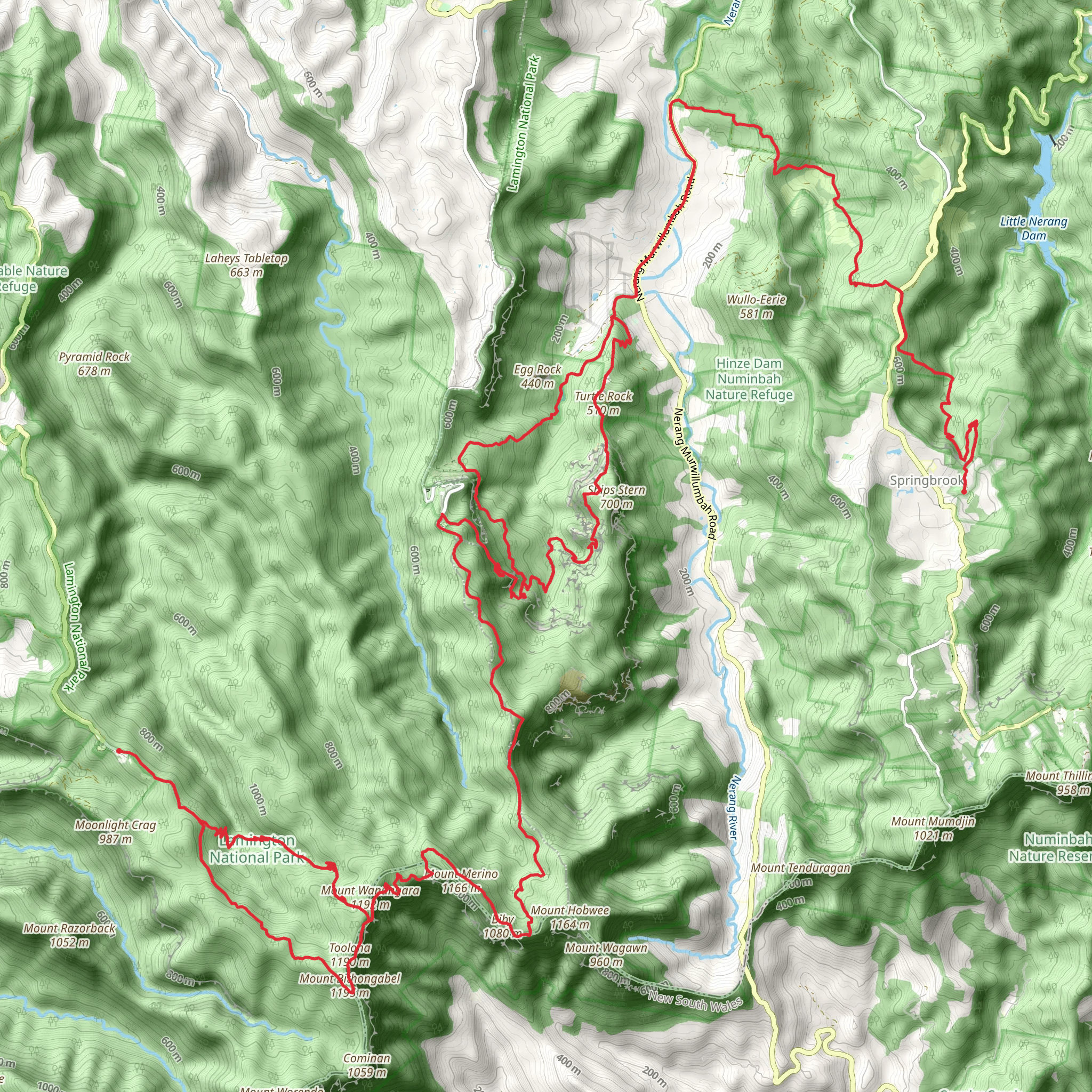Gold Coast Hinterland Great Walk mobile static map