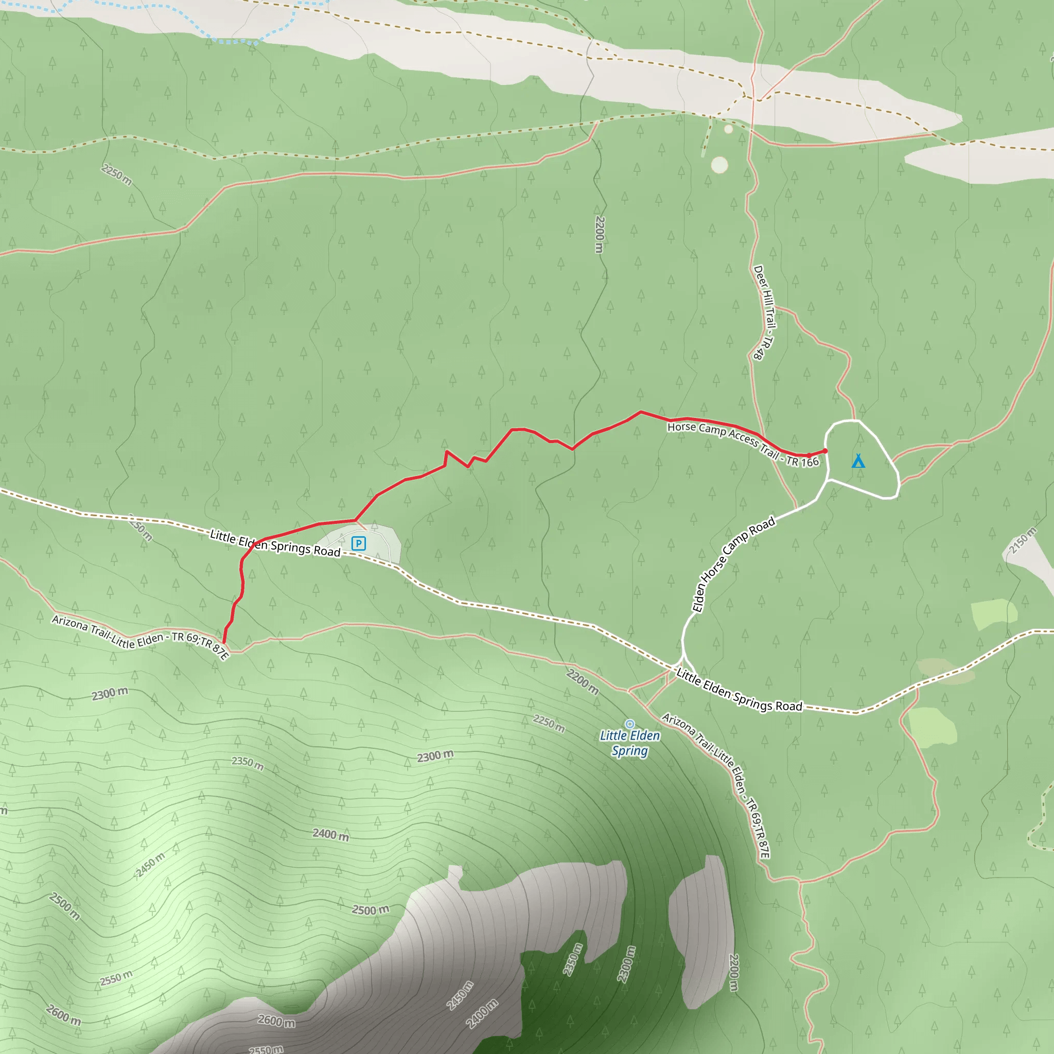 Horse Camp Access Trail mobile static map