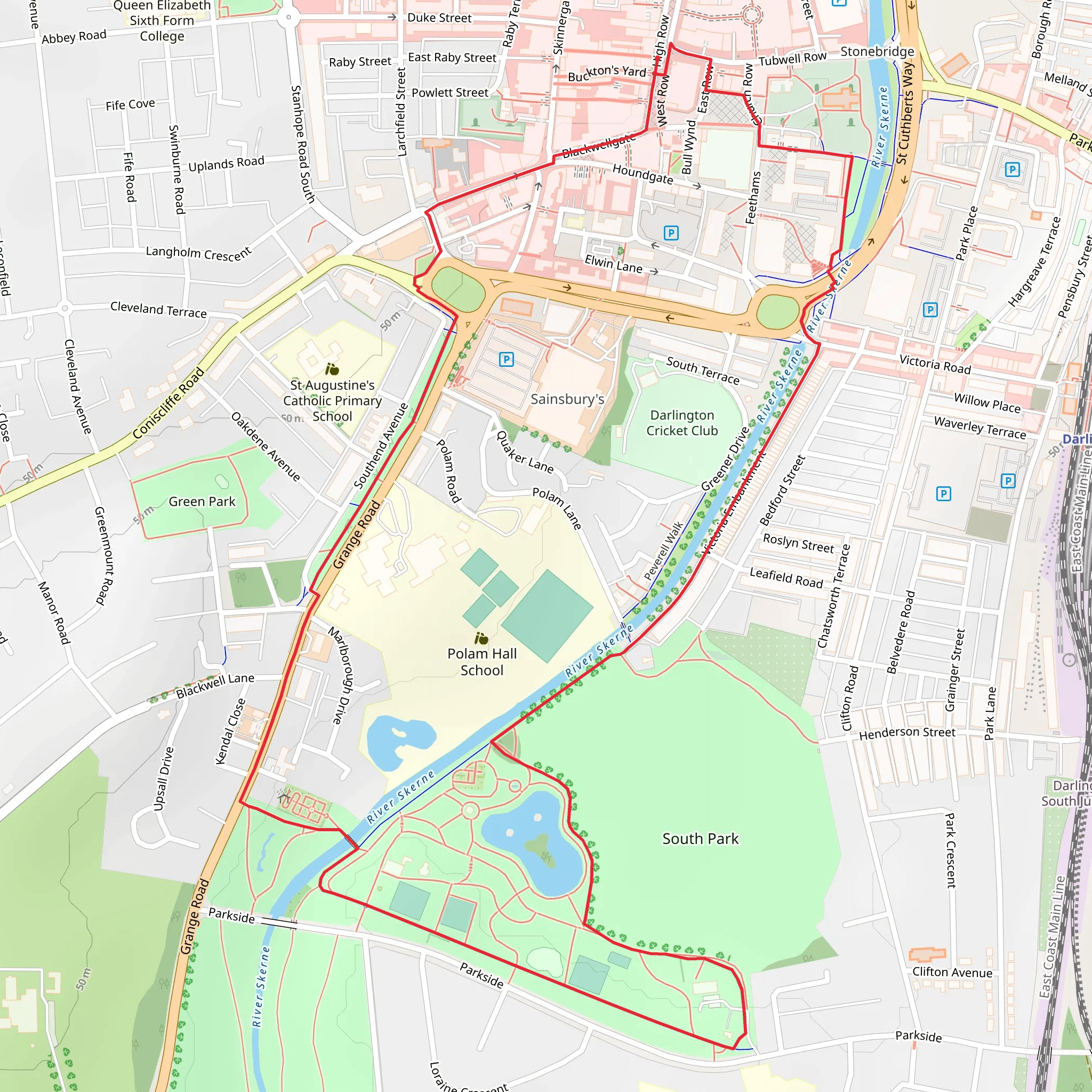 South Park Loop mobile static map