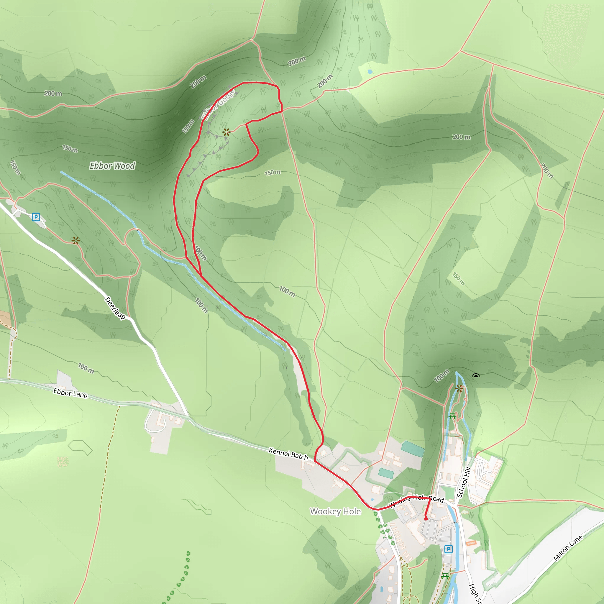 Ebbor Wood Walk mobile static map