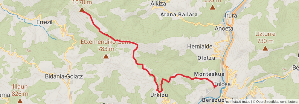 GR 285 Mendibai stage 4 Map