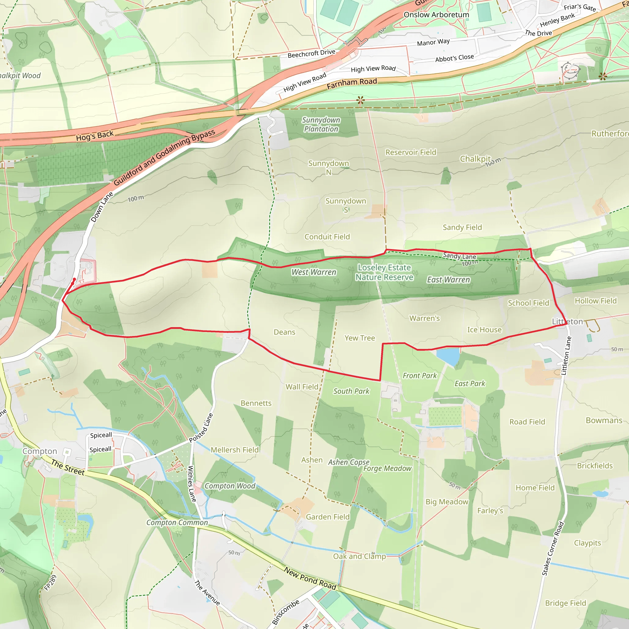 West Warren and Michael's Wood Loop mobile static map
