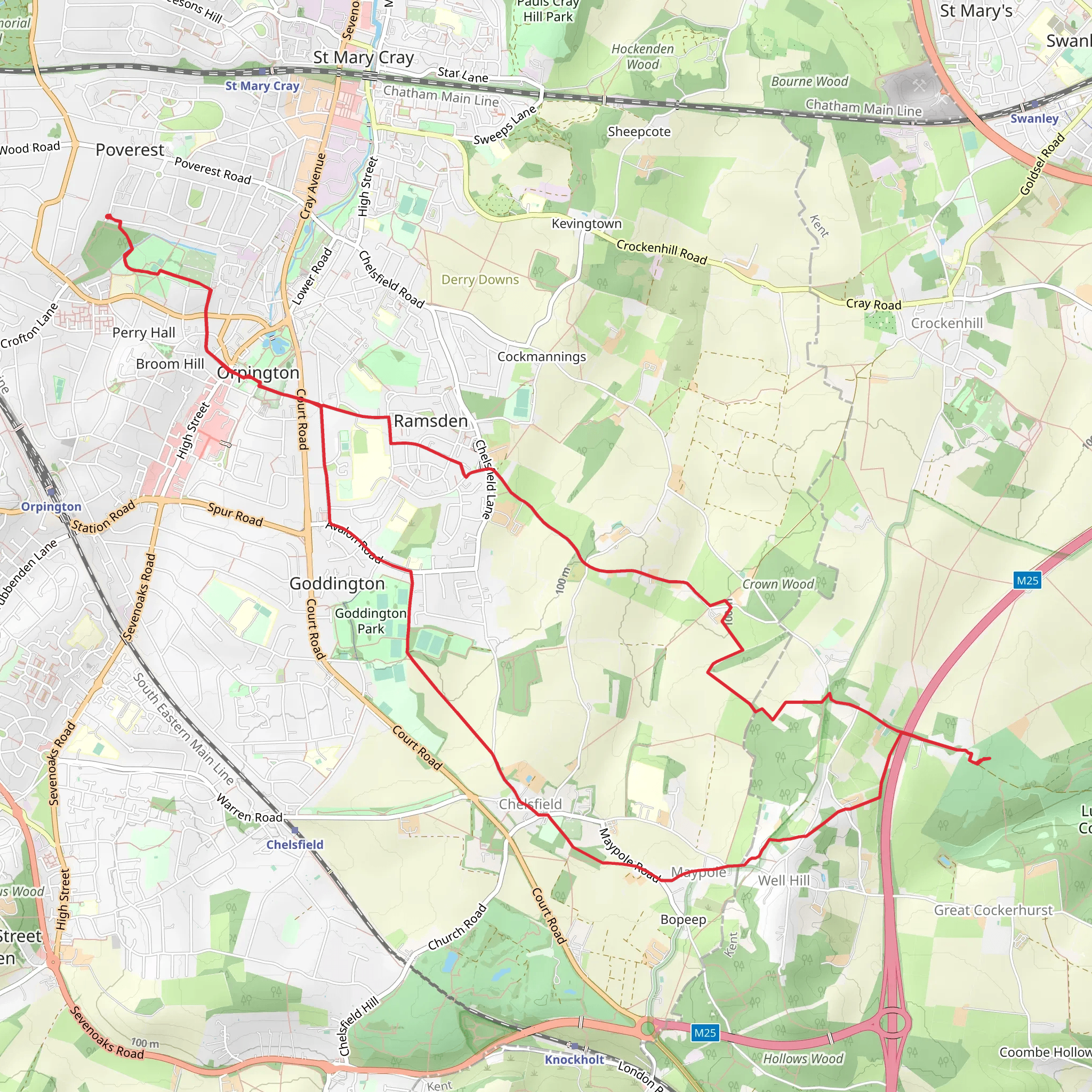 Lullingstone Hike mobile static map