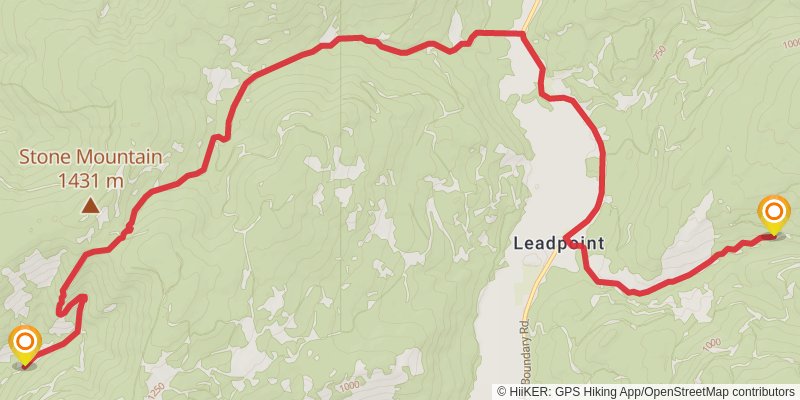 Pacific Northwest Trail stage 85 Map