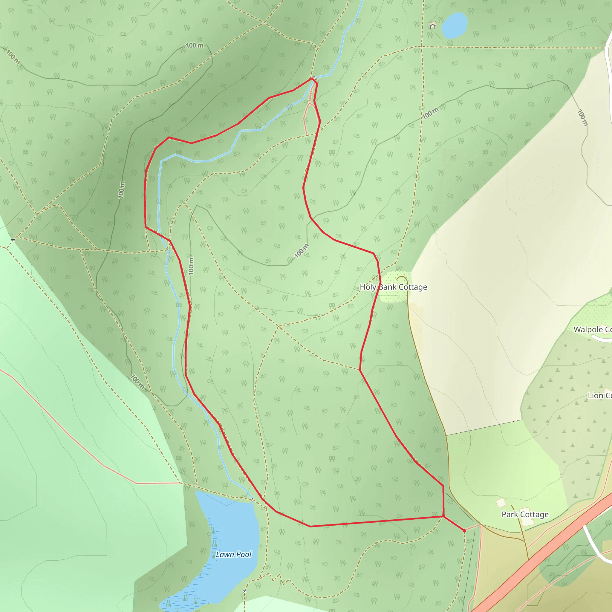 Brockhampton Estate Loop mobile static map