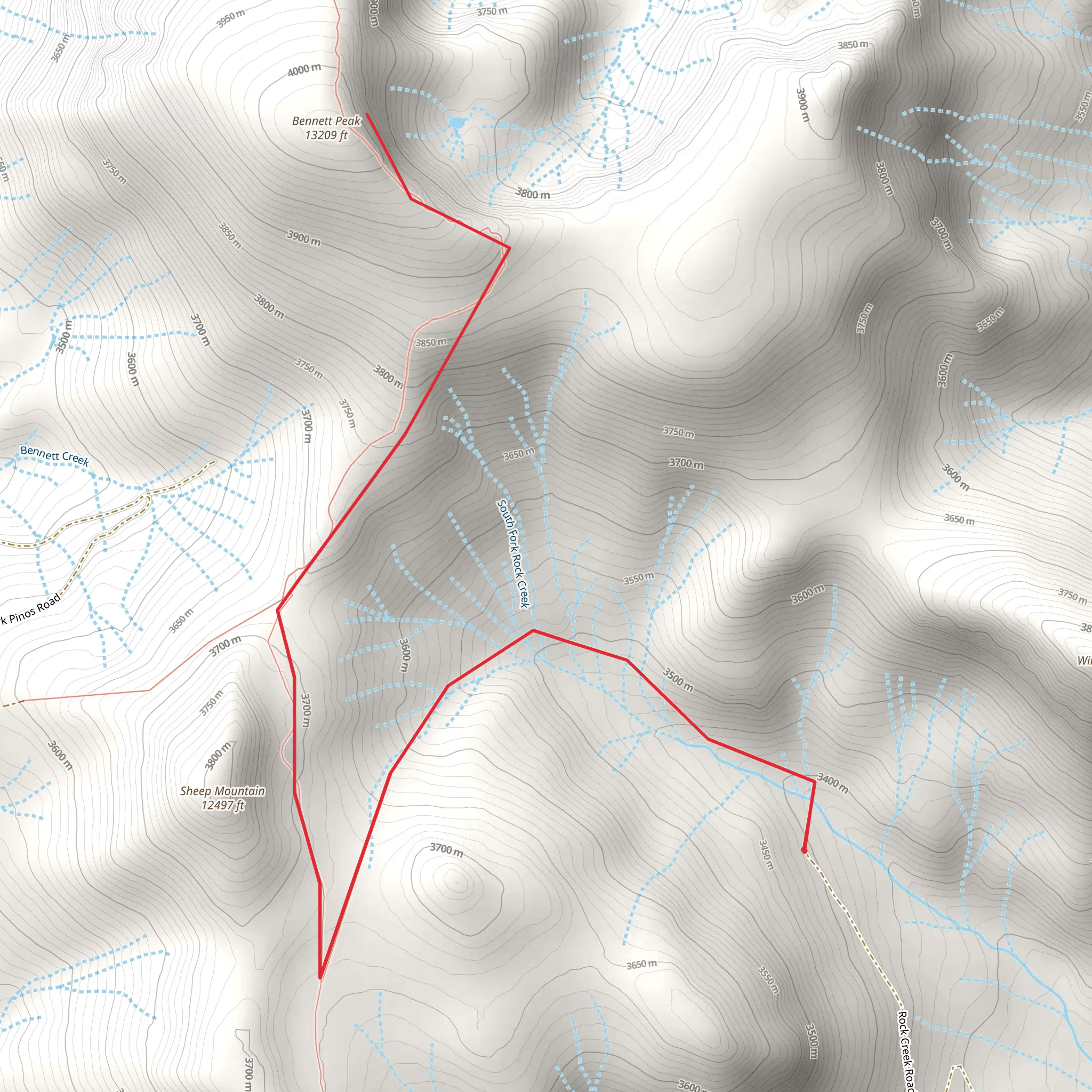 Bannett Peak mobile static map